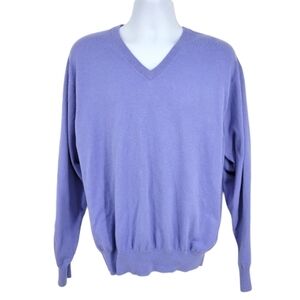 Reserve Patrick James V-Neck Blue Sweater New Without Tag Cashmere Blend size XL